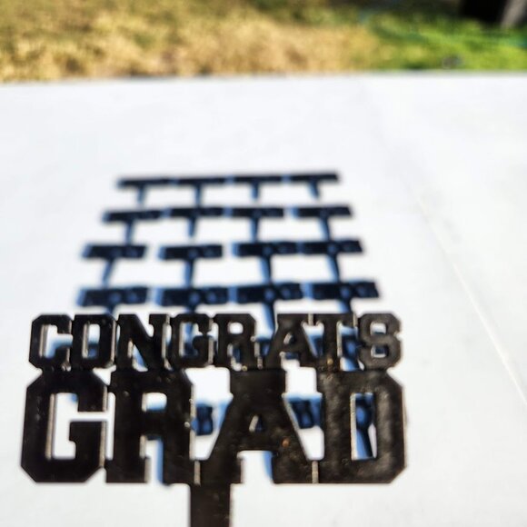 24 Congrats Grad Graduation Cupcake Cake Toppers Picks New Party Supplies DIY Ba - Picture 4 of 7